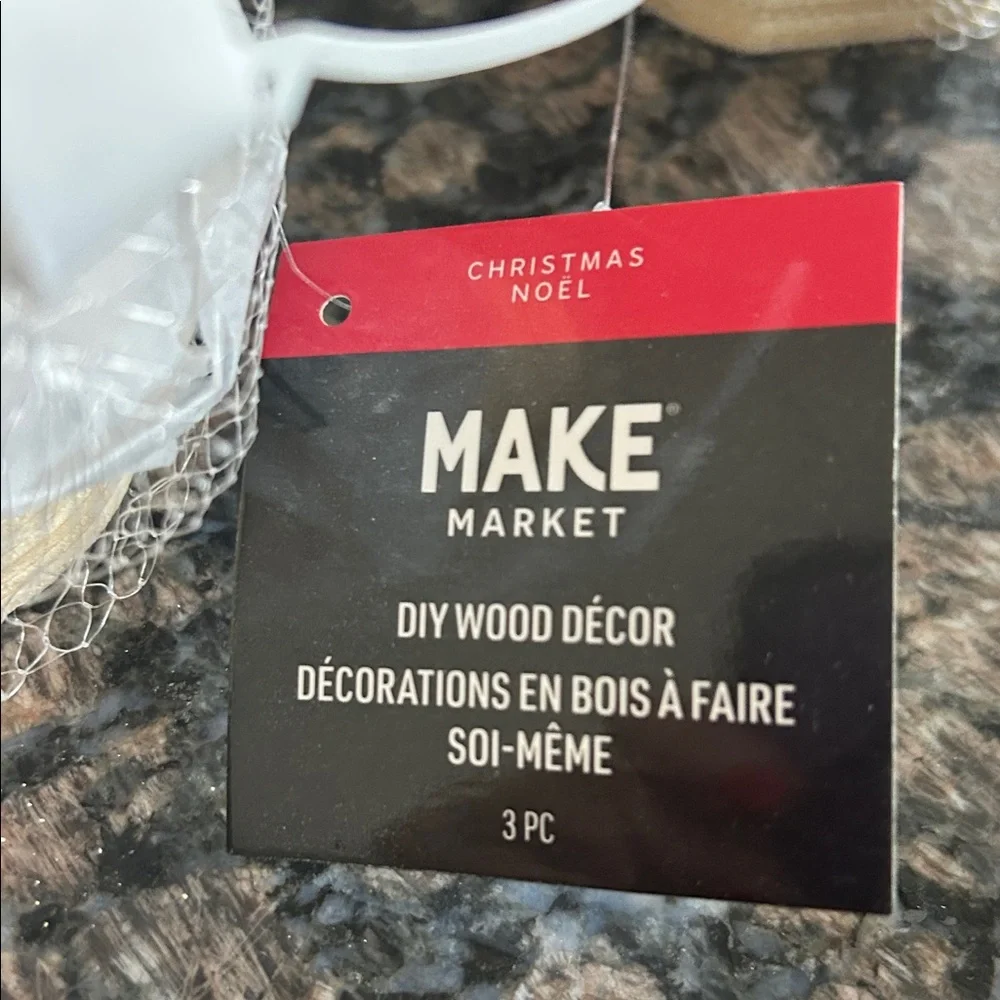 MAKE MARKET DIY WOOD CUTOUT DECOR 6 PC TOTAL NWT